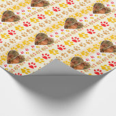 Schokolade Labrador Retriever Dog Hearts Paw Print Geschenkpapier (Ecke)