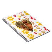 Schokolade Labrador Retriever Dog Hearts Paw Print Notizblock (Rechte Seite)