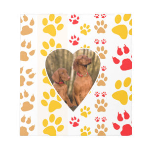 Schokolade Labrador Retriever Dog Hearts Paw Print Notizblock
