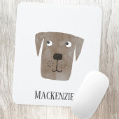 Schokolade Labrador Retriever Dog Personalisiert Mousepad