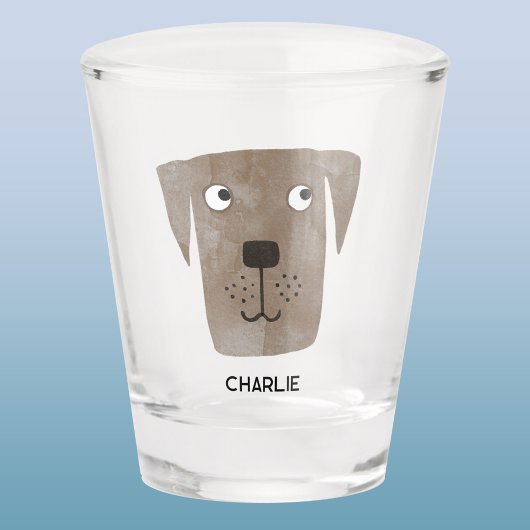 Schokolade Labrador Retriever Dog Personalisiert Schnapsglas
