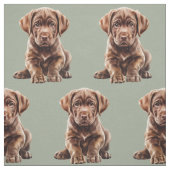 Schokolade Labrador Retriever Dog Stoff (Muster)