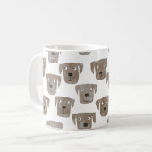 Schokolade Labrador Retriever Dog Watercolor Kaffeetasse (Vorderseite Links)