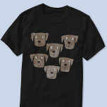 Schokolade Labrador Retriever Dog Watercolor T-Shirt<br><div class="desc">Liebliche und leicht goofy Schokolade Labrador Retriever Hunde Malerei für Liebhaber von Haustieren. Originelle Kunst von Nic Squirrell.</div>