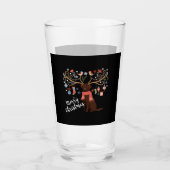 Schokolade Labrador Retriever Dog Weihnachten Glas (Vorderseite)