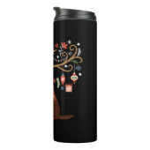 Schokolade Labrador Retriever Dog Weihnachten Thermosbecher (Nach rechts gedreht)