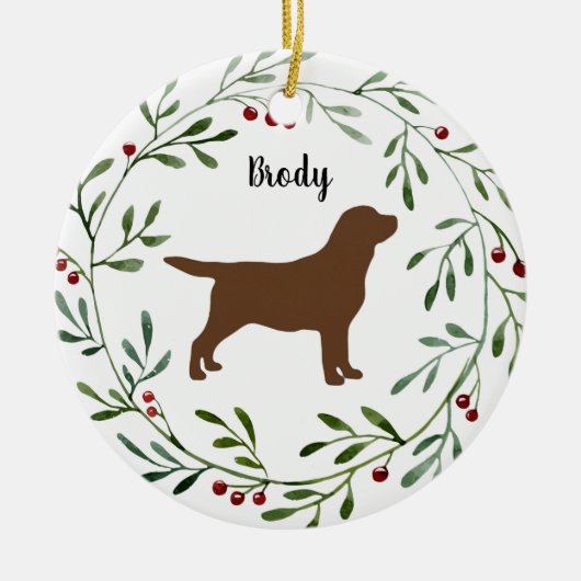 Schokolade Labrador Retriever- Entendog - Brauner Keramik Ornament (Vorne)