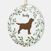 Schokolade Labrador Retriever- Entendog - Brauner  Keramik Ornament (Links)