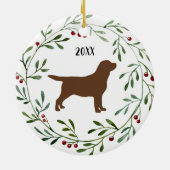 Schokolade Labrador Retriever- Entendog - Brauner Keramik Ornament (Hinten)