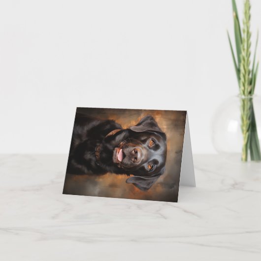 Schokolade Labrador Retriever Feiertagskarte (Vorderseite)