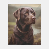 Schokolade Labrador Retriever Fleecedecke (Vorderseite)