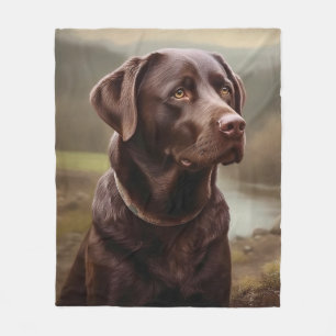 Schokolade Labrador Retriever Fleecedecke