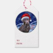 Schokolade Labrador Retriever Geschenkanhänger (Vorderseite)