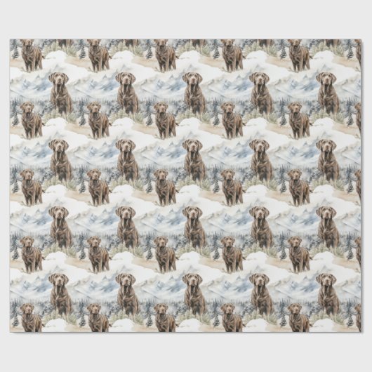 Schokolade Labrador Retriever Geschenkpapier (Flach)