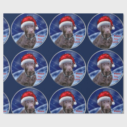 Schokolade Labrador Retriever Geschenkpapier (Flach)