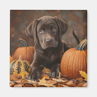 Schokolade Labrador Retriever Herbst Magnet