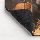 Schokolade Labrador Retriever Herbst Mousepad (Ecke)