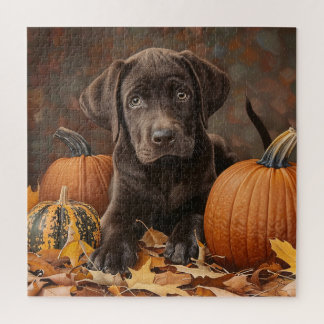 Schokolade Labrador Retriever Herbst Puzzle