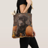 Schokolade Labrador Retriever Herbst Tasche (Von Nahem)