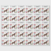 Schokolade Labrador Retriever Hund farbenfroh Gebu Geschenkpapier (Flach)