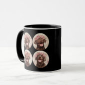 Schokolade Labrador Retriever Hund Schwarz Pink Fl Tasse (Vorderseite Links)