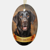 Schokolade Labrador Retriever Keramik Ornament (Links)
