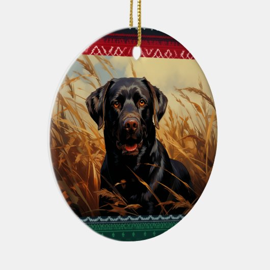 Schokolade Labrador Retriever Keramik Ornament (Rechts)