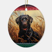 Schokolade Labrador Retriever Keramik Ornament (Links)
