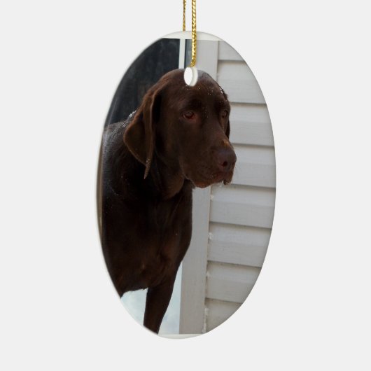 Schokolade Labrador retriever Keramikornament (Rechts)