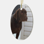 Schokolade Labrador retriever Keramikornament (Links)