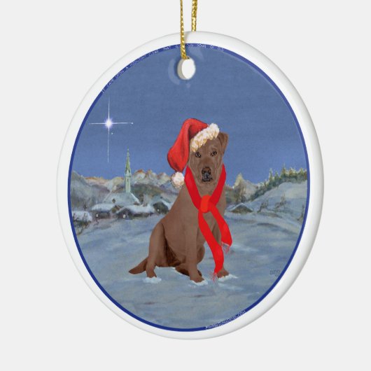 Schokolade Labrador Retriever Keramikornament (Links)