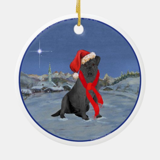 Schokolade Labrador Retriever Keramikornament (Hinten)