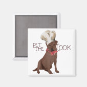 Schokolade Labrador Retriever Koch Magnet (Vorderseite/Rückseite)