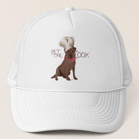 Schokolade Labrador Retriever Koch Truckerkappe (Vorderseite)