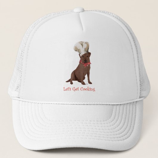 Schokolade Labrador Retriever Koch Truckerkappe (Vorderseite)