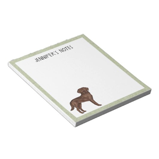 Schokolade Labrador Retriever Labrador Dog Individ Notizblock (angewinkelt)