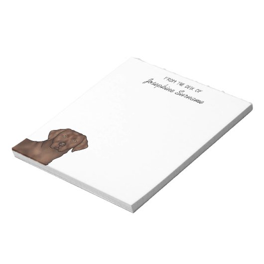 Schokolade Labrador Retriever Labrador Dog Individ Notizblock (Rotiert)