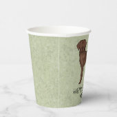 Schokolade Labrador Retriever Labrador Happy Birth Pappbecher (Rechts)