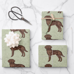 Schokolade Labrador Retriever Labrador Hundeschema Geschenkpapier Set