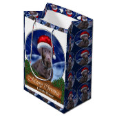 Schokolade Labrador Retriever Mittlere Geschenktüte (Vorderseite Schrägansicht)