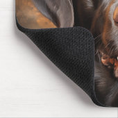 Schokolade Labrador Retriever Mousepad (Ecke)