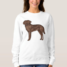 Schokolade Labrador Retriever Niedlich Cartoon Dog Sweatshirt