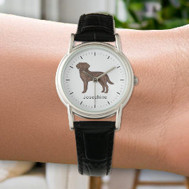 Schokolade Labrador Retriever Niedlich Labrador Hu Armbanduhr