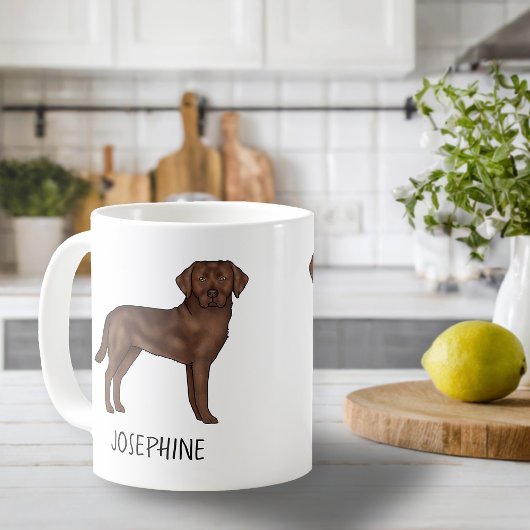 Schokolade Labrador Retriever Niedlich Labrador In Kaffeetasse