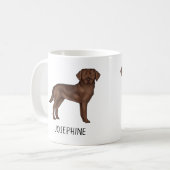 Schokolade Labrador Retriever Niedlich Labrador In Kaffeetasse (Vorderseite Links)