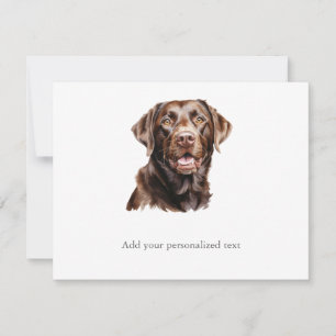 Schokolade Labrador Retriever Note Card Mitteilungskarte