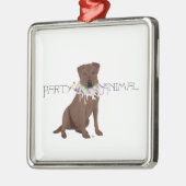 Schokolade Labrador Retriever Party Silbernes Ornament (Links)