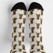 Schokolade Labrador Retriever Puppy Dog Muster Socken (Oben)