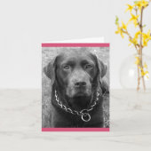 Schokolade Labrador Retriever Puppy Hund Note Card Karte (Gelbe Blume)