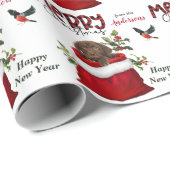 Schokolade Labrador Retriever Puppy in Geschenktas Geschenkpapier (Rolleneckpunkt)